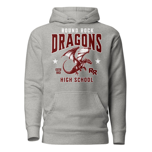 Round Rock High School Dragons Grey Premium Unisex Hoodie 213