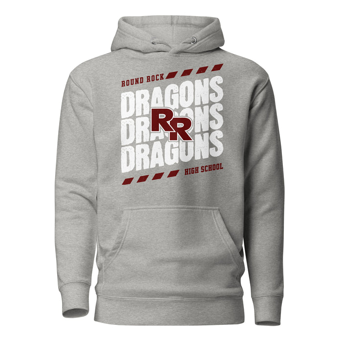 Round Rock High School Dragons Grey Premium Unisex Hoodie 223