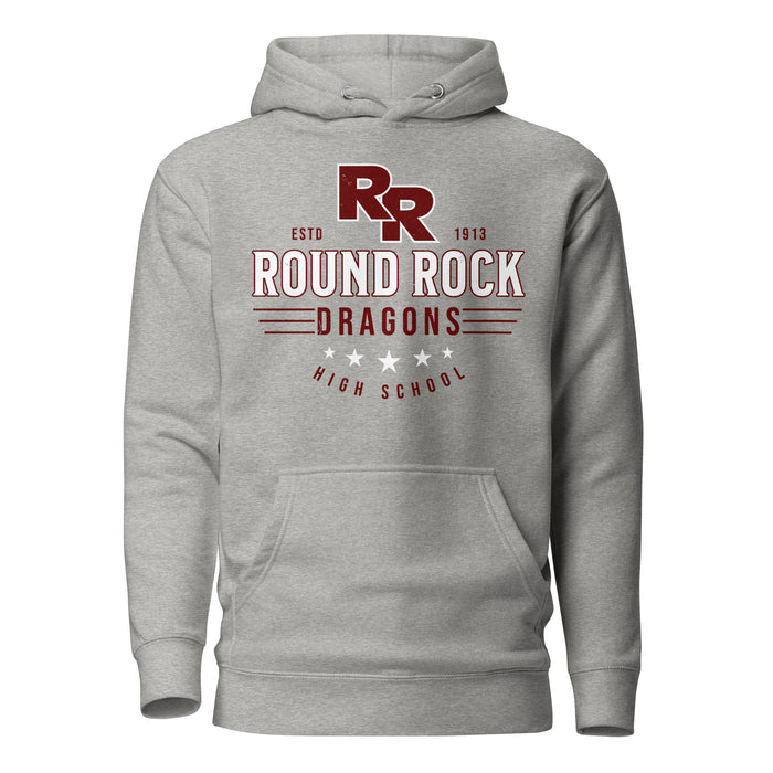 Round Rock High School Dragons Grey Premium Unisex Hoodie 217