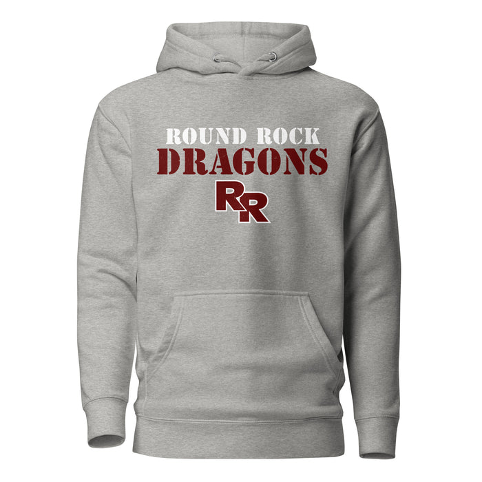 Round Rock High School Dragons Grey Premium Unisex Hoodie 017