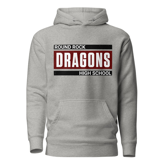 Round Rock High School Dragons Grey Premium Unisex Hoodie 098