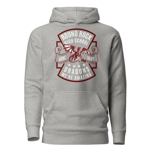 Round Rock High School Dragons Grey Premium Unisex Hoodie 207