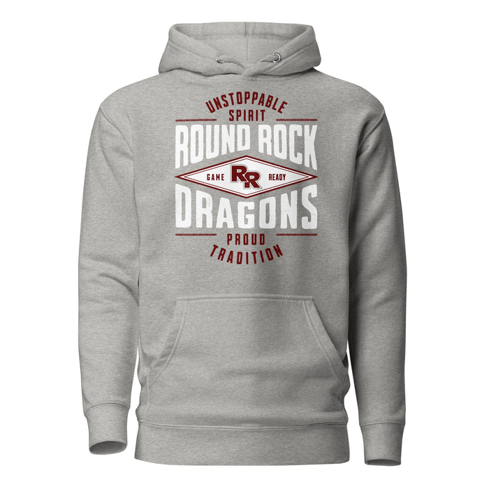 Round Rock High School Dragons Grey Premium Unisex Hoodie 210