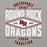 Close-up view of Round Rock High School Dragons Grey Premium Unisex Hoodie 210
