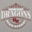 Close-up view of Round Rock High School Dragons Grey Premium Unisex Hoodie 211