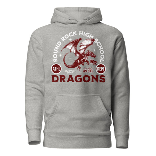 Round Rock High School Dragons Grey Premium Unisex Hoodie 208