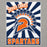 A rectangular printed graphic on a light gray background, featuring a stylized Spartan helmet with the words 'Seven Lakes' at the top and 'SPARTANS' at the bottom. The design uses navy blue, white, and orange, with a sunburst pattern behind the helmet. Seven Lakes High School Spartans Grey Premium Unisex Hoodie 226