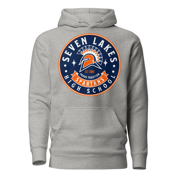 Seven Lakes High School Spartans Grey Premium Unisex Hoodie 215