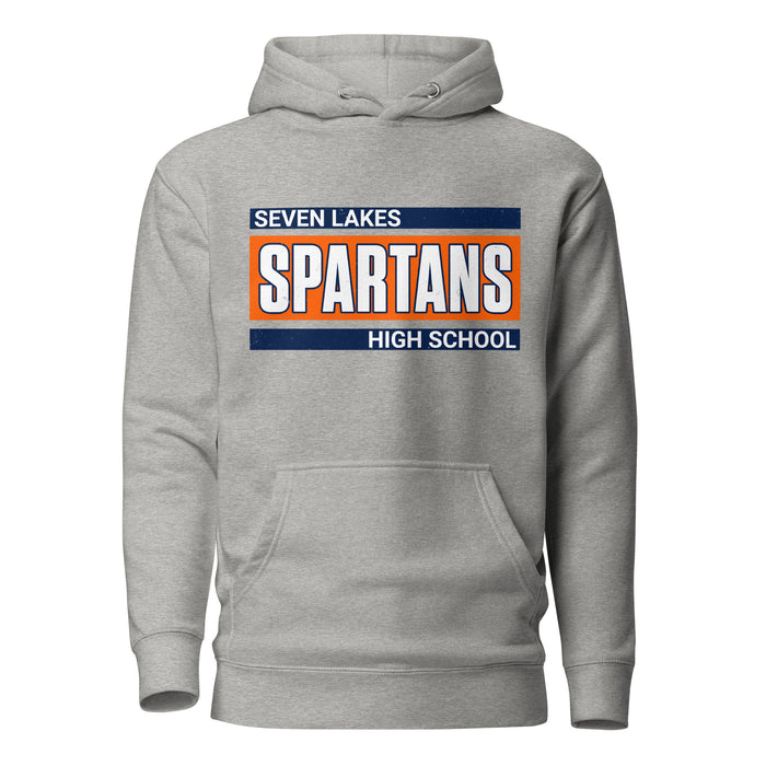 Seven Lakes High School Spartans Grey Premium Unisex Hoodie 098