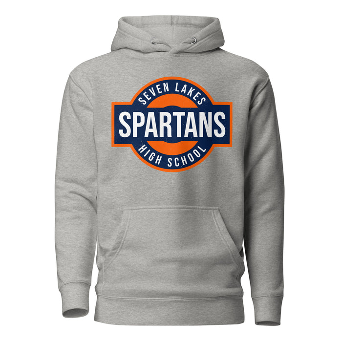 Seven Lakes High School Spartans Grey Premium Unisex Hoodie 011