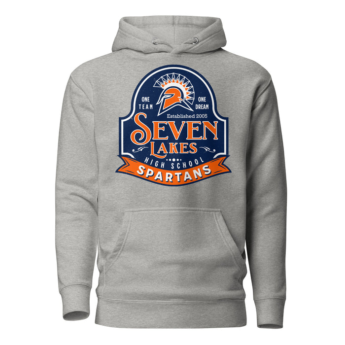 Seven Lakes High School Spartans Grey Premium Unisex Hoodie 219