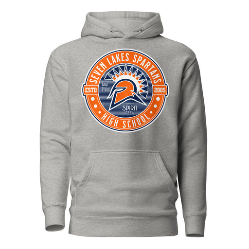 Seven Lakes High School Spartans Grey Premium Unisex Hoodie 224