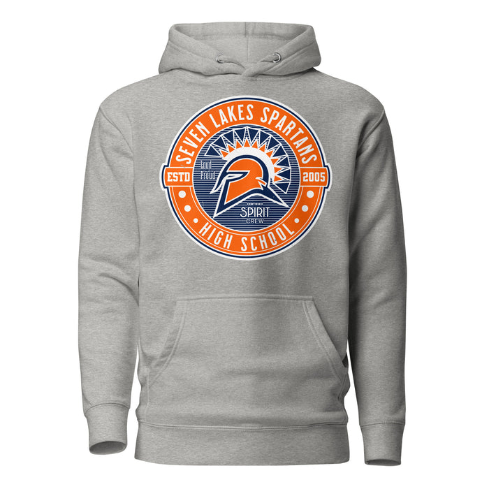 Seven Lakes High School Spartans Grey Premium Unisex Hoodie 224