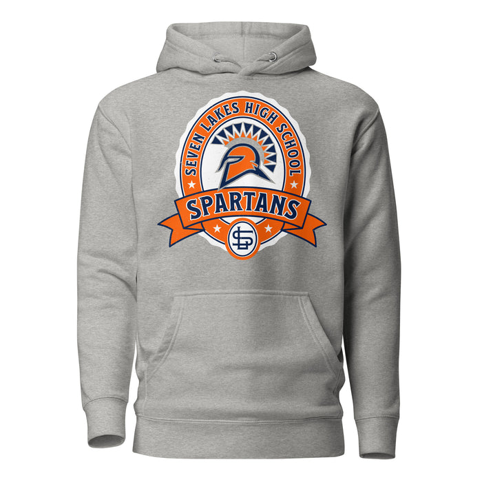 Seven Lakes High School Spartans Grey Premium Unisex Hoodie 212