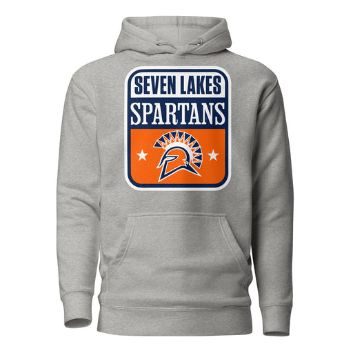 Seven Lakes High School Spartans Grey Premium Unisex Hoodie 001