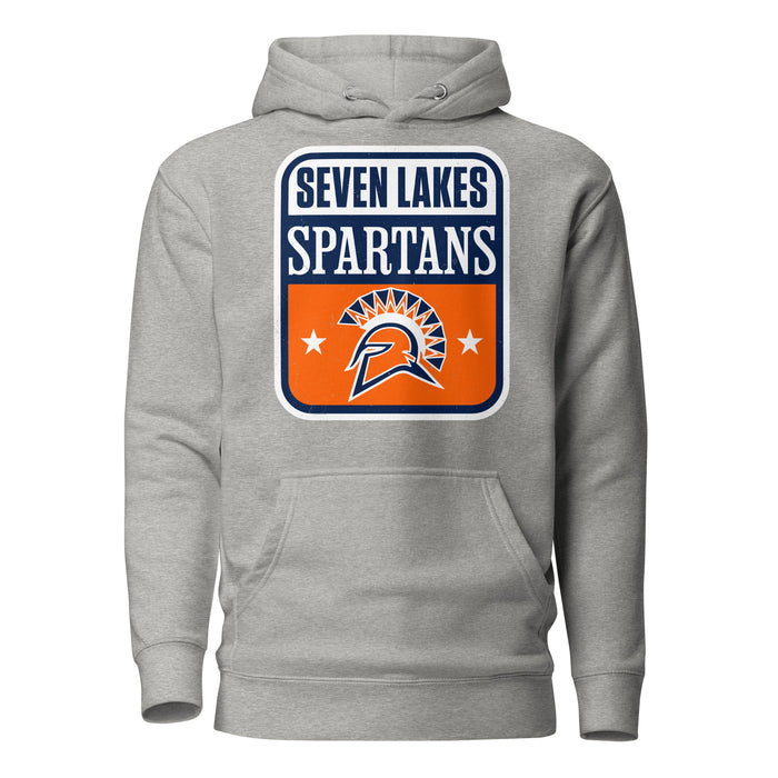 Seven Lakes High School Spartans Grey Premium Unisex Hoodie 001
