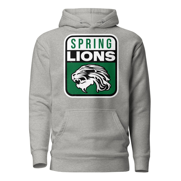 Spring High School Lions Grey Premium Unisex Hoodie 001