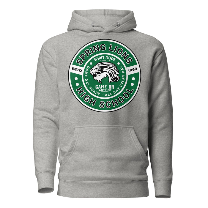 Spring High School Lions Grey Premium Unisex Hoodie 239