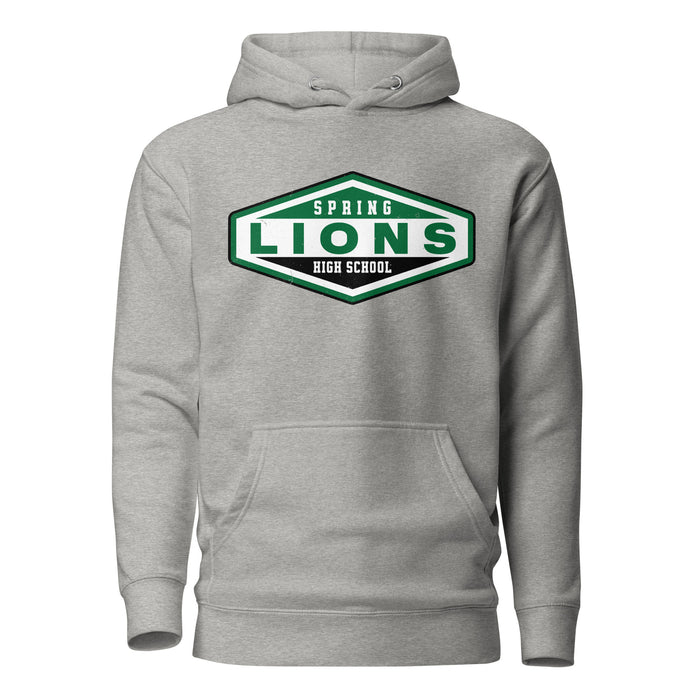 Spring High School Lions Grey Premium Unisex Hoodie 009
