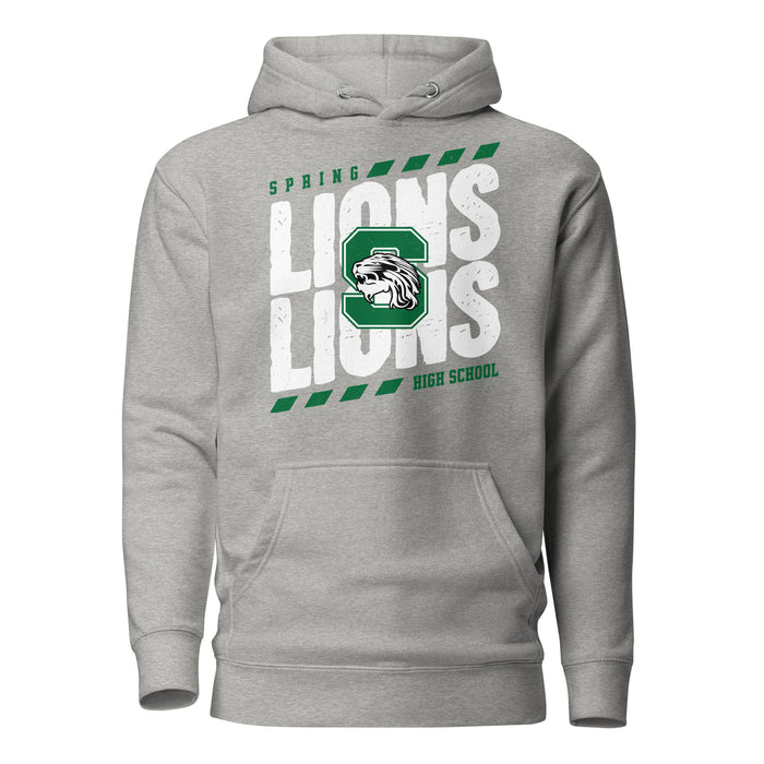 Spring High School Lions Grey Premium Unisex Hoodie 223