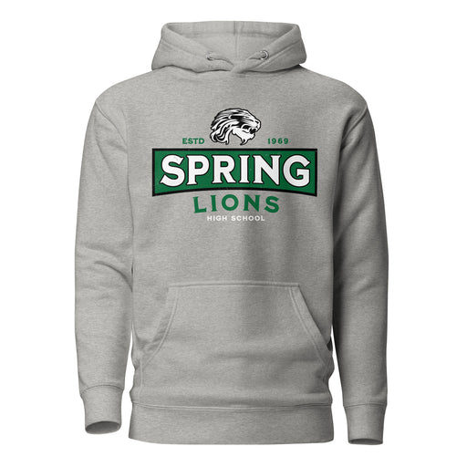 Spring High School Lions Grey Premium Unisex Hoodie 202