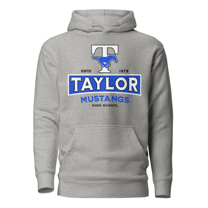 Taylor High School Mustangs Grey Premium Unisex Hoodie 202