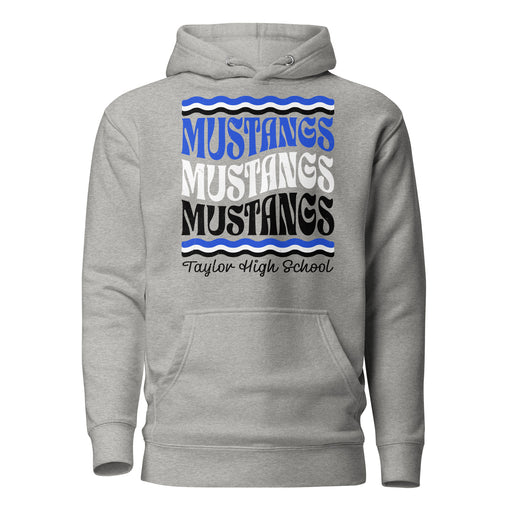 Taylor High School Mustangs Grey Premium Unisex Hoodie 227