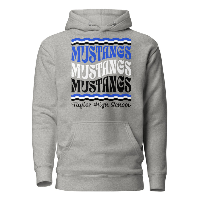 Taylor High School Mustangs Grey Premium Unisex Hoodie 227