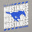Back view of Taylor High School Mustangs Grey Premium Unisex Hoodie 223