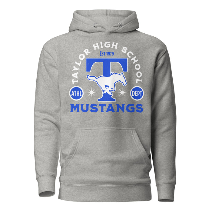 Taylor High School Mustangs Grey Premium Unisex Hoodie 208