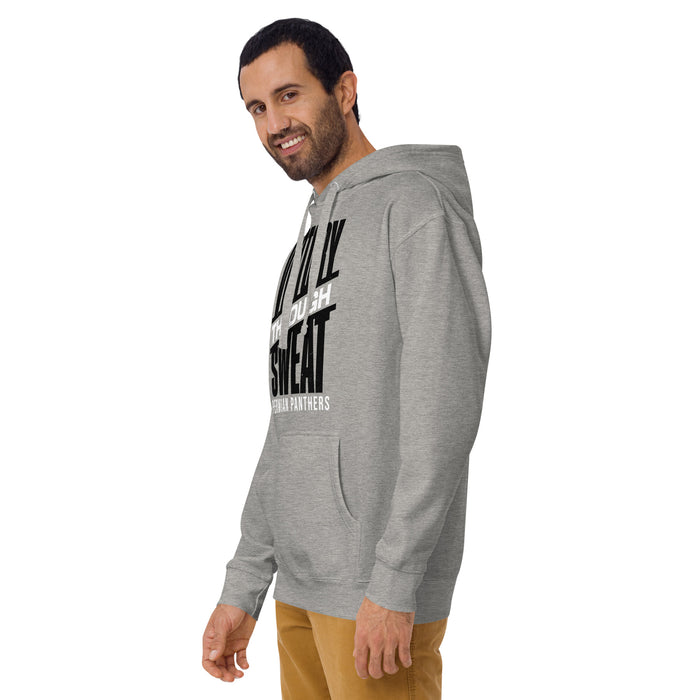 Man wearing Permian High School Panthers Black Premium Unisex Hoodie 241