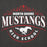 Close-up view of North Shore High School Mustangs Dark Heather Grey Premium Unisex Hoodie 211