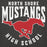 Close-up view of North Shore High School Mustangs Dark Heather Grey Premium Unisex Hoodie 213