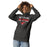 Woman wearing North Shore High School Mustangs Dark Heather Grey Premium Unisex Hoodie 024