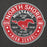 Close-up view of North Shore High School Mustangs Dark Heather Grey Premium Unisex Hoodie 224