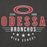 Close-up view of Odessa High School Bronchos Dark Grey Premium Unisex Hoodie 217