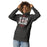 Woman wearing Odessa High School Bronchos Dark Grey Premium Unisex Hoodie 210
