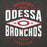 Close-up view of Odessa High School Bronchos Dark Grey Premium Unisex Hoodie 210