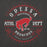 Close-up view of Odessa High School Bronchos Dark Grey Premium Unisex Hoodie 201