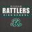 Close-up view of Reagan High School Rattlers Dark Grey Premium Unisex Hoodie 049