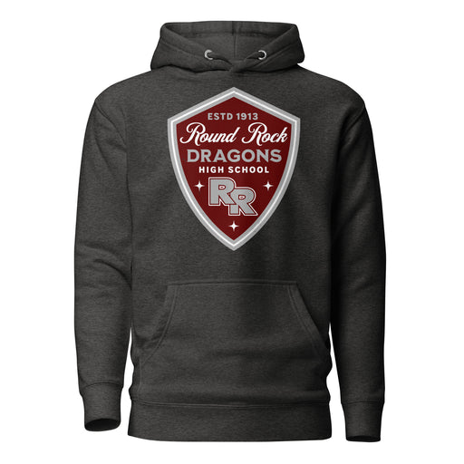 Round Rock High School Dragons Dark Grey Premium Unisex Hoodie 225