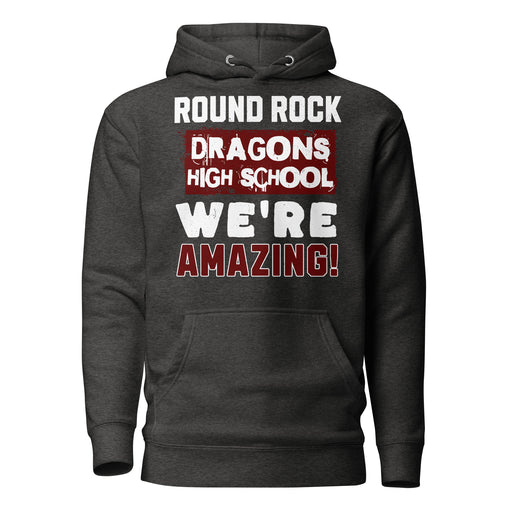 Round Rock High School Dragons Dark Grey Premium Unisex Hoodie 231