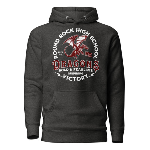 Round Rock High School Dragons Dark Grey Premium Unisex Hoodie 206
