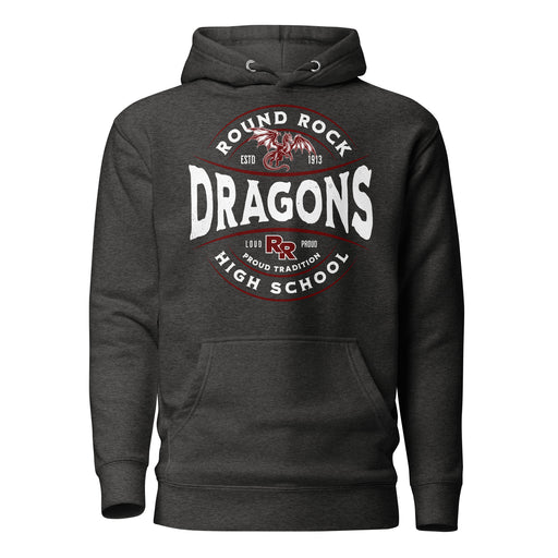 Round Rock High School Dragons Dark Grey Premium Unisex Hoodie 218
