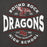 Close-up view of Round Rock High School Dragons Dark Grey Premium Unisex Hoodie 218