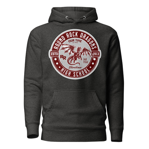 Round Rock High School Dragons Dark Grey Premium Unisex Hoodie 224