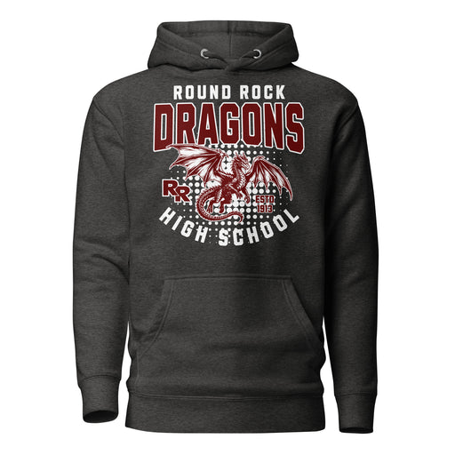 Round Rock High School Dragons Dark Grey Premium Unisex Hoodie 204