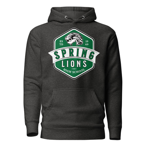 Spring High School Lions Dark Grey Heather Premium Unisex Hoodie 209