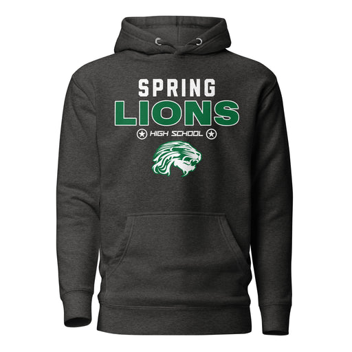 Spring High School Lions Dark Grey Heather Premium Unisex Hoodie 003