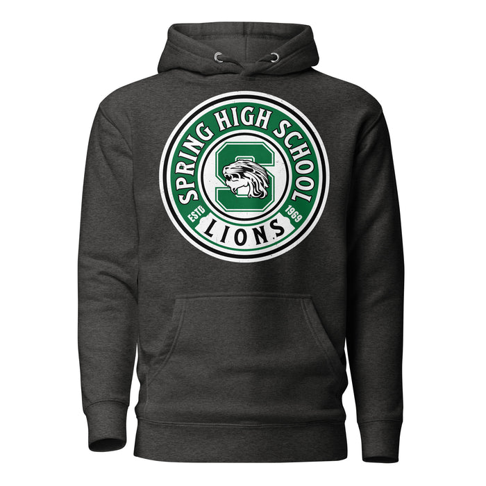 Spring High School Lions Dark Grey Heather Premium Unisex Hoodie 220